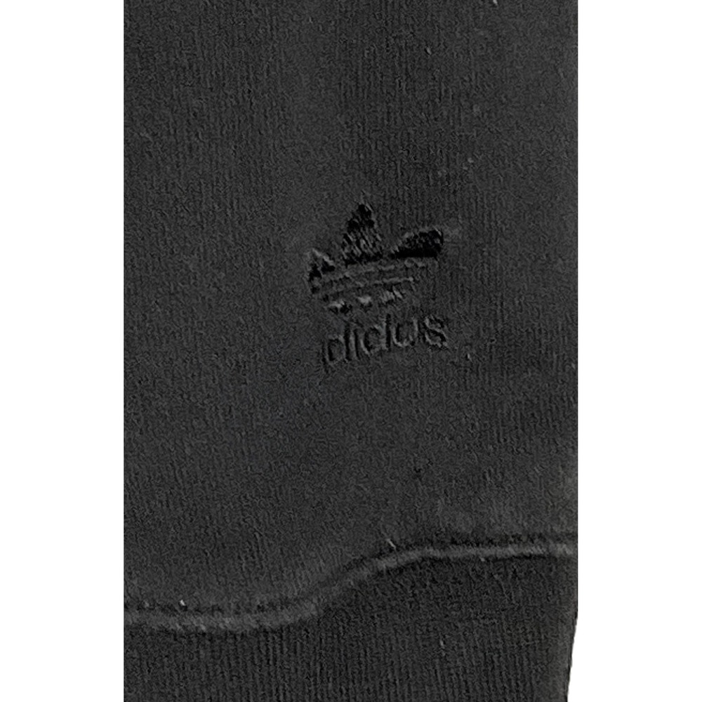 ADIDAS Womens Big Logo Cropped Black White Sweatshirt MED FS1314 cotton Trefoil - Picture 6 of 11